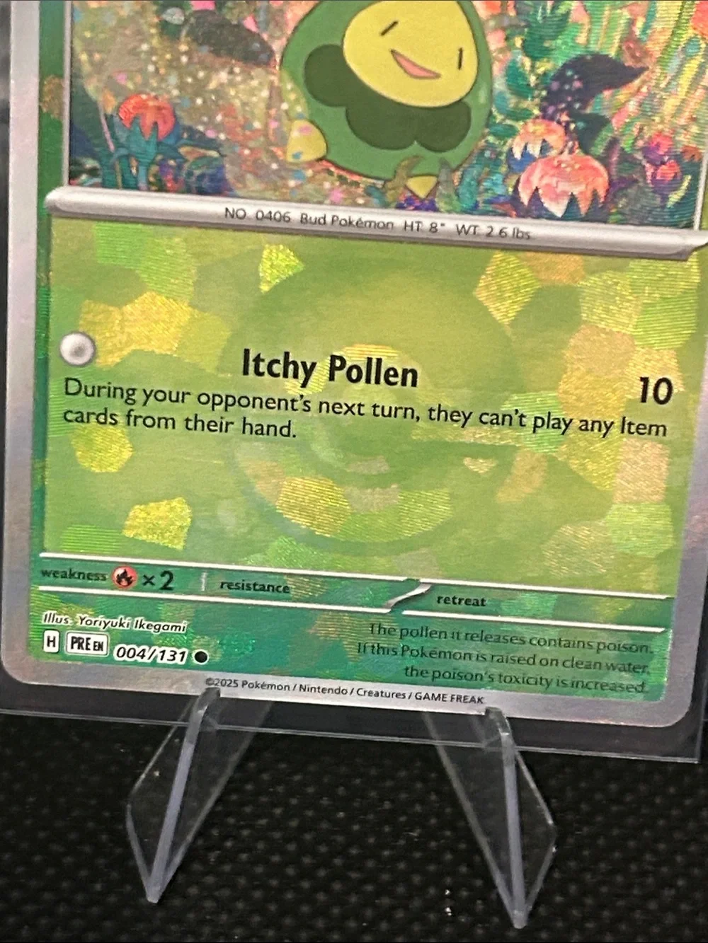 Pokemon Budew Pokeball 004/131 Holo from Prismatic Evolutions M/NM